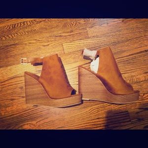 Suede Brown Wedges